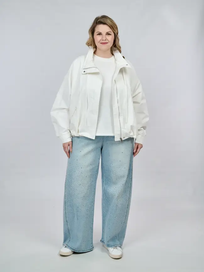 Джинсы в стразах 6788 Размеры 52-58 фото 7