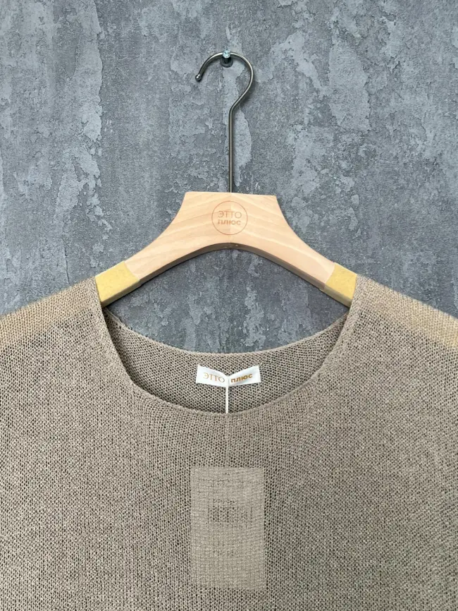 Джемпер облегченный ЭттоПлюс 25107-1 Размер 50-58. фото 85