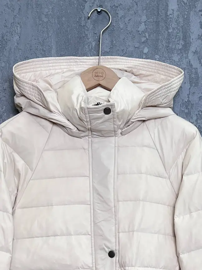 Пуховое пальто 23095 Размер 48-54 фото 28