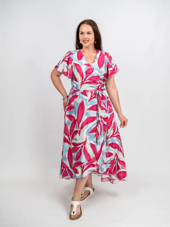 Платье на запахе ЭттоПлюс 044 размеры 48 - 58 фото 19