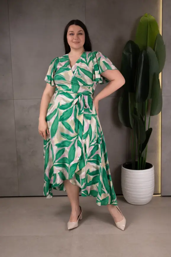 Платье на запахе ЭттоПлюс 044 размеры 48 - 58 фото 9