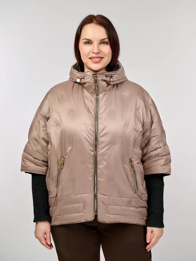 Куртка с трикотажным рукавом 6560 Размер 48-54 фото 47