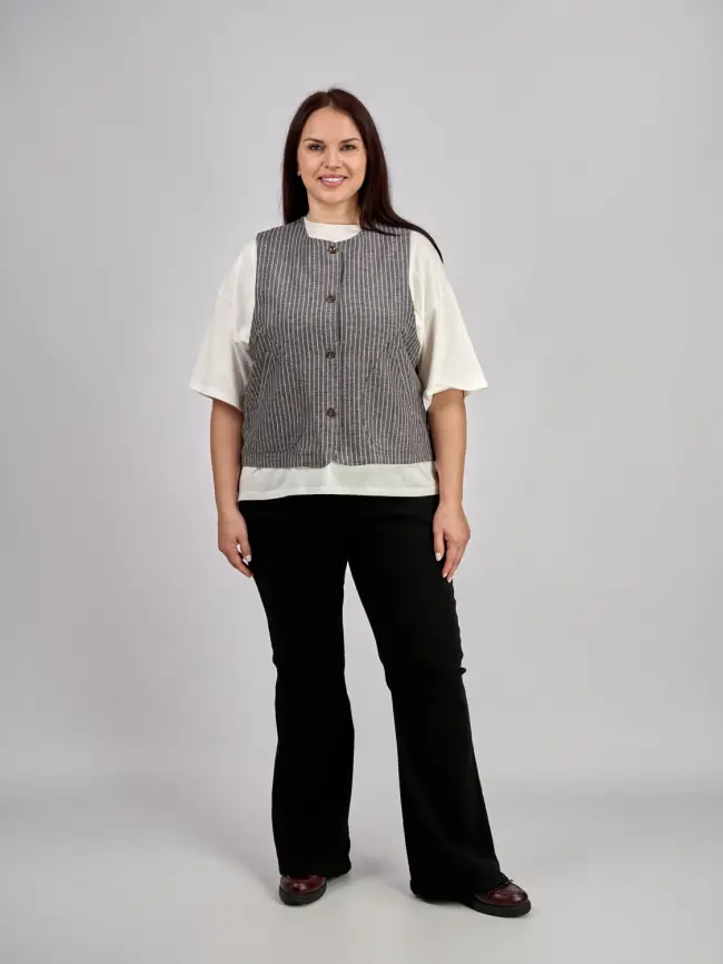 Жилет льняной ЭттоПлюс 88125 Размер 50-54 фото 4