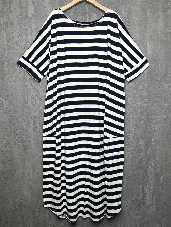 Платье в полоску ЭттоПлюс 0032 размеры 52- 56 фото 24
