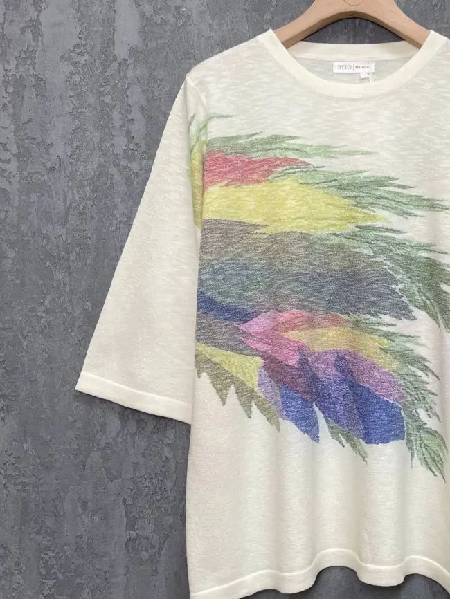 Джемпер облегченный с принтом 1006 Размер 50-58 фото 39