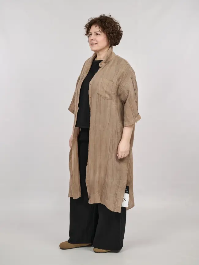 Рубашка-кардиган рукав 3/4 24093 Размер 50-58 фото 22