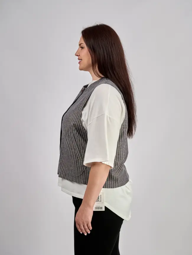 Жилет льняной ЭттоПлюс 88125 Размер 50-54 фото 7