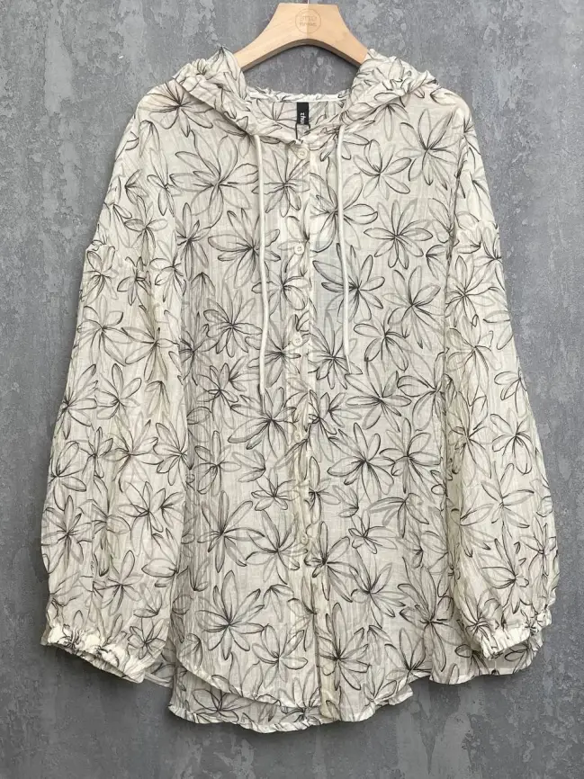 Ветровка-пыльник в цветок 9176 Размер 50-58 фото 20