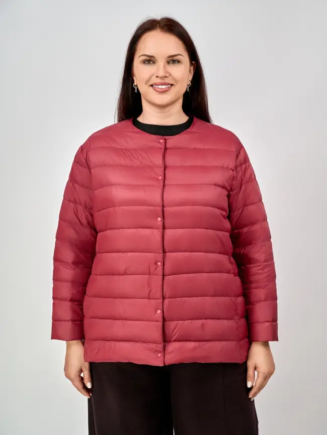 Легкая пуховая куртка 8802 Размер 46-56 фото 118