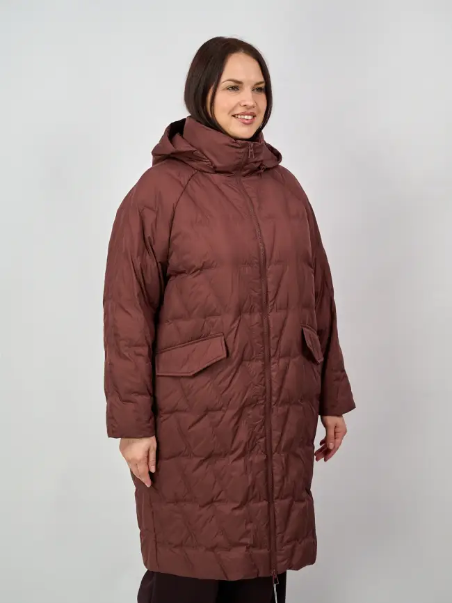 Пальто стеганое облегченное 8809 фото 37