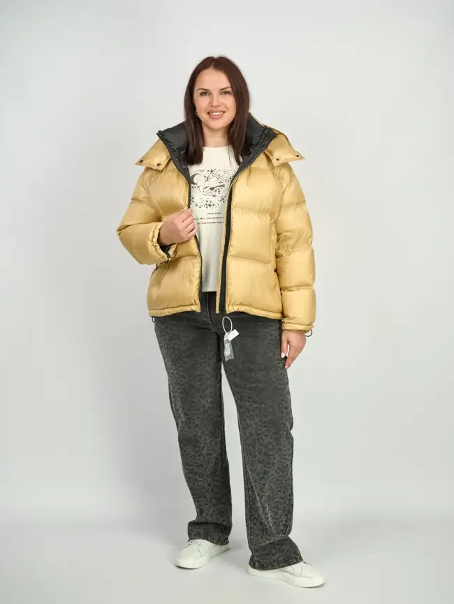 Пуховик зимний короткий 9903 Размер 50-58 фото 4