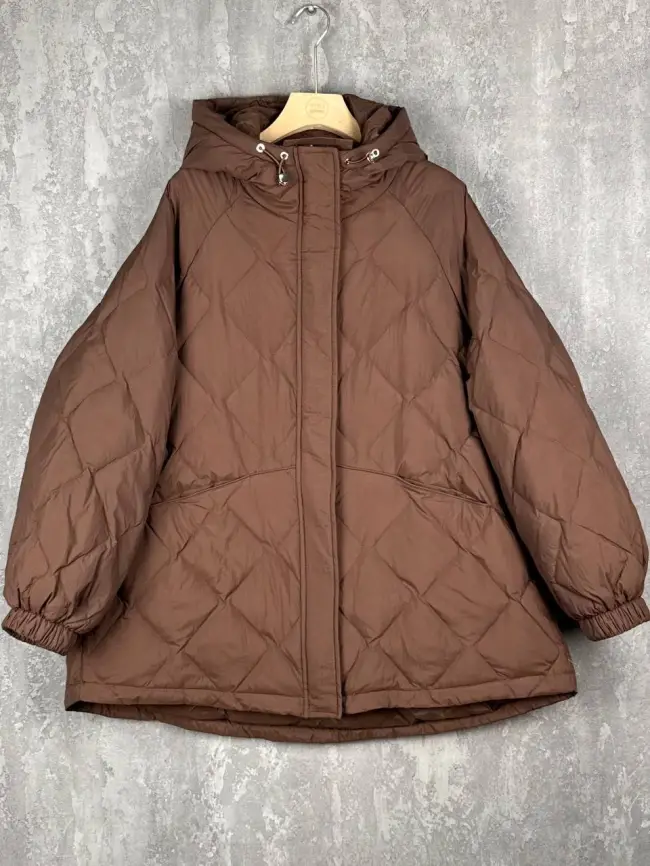 Стеганая куртка с капюшоном 8815 Размер 48-54 фото 11