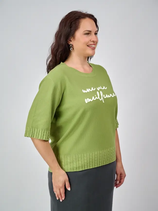 Джемпер облегченный ЭттоПлюс 25414 Размер 48-54 фото 12