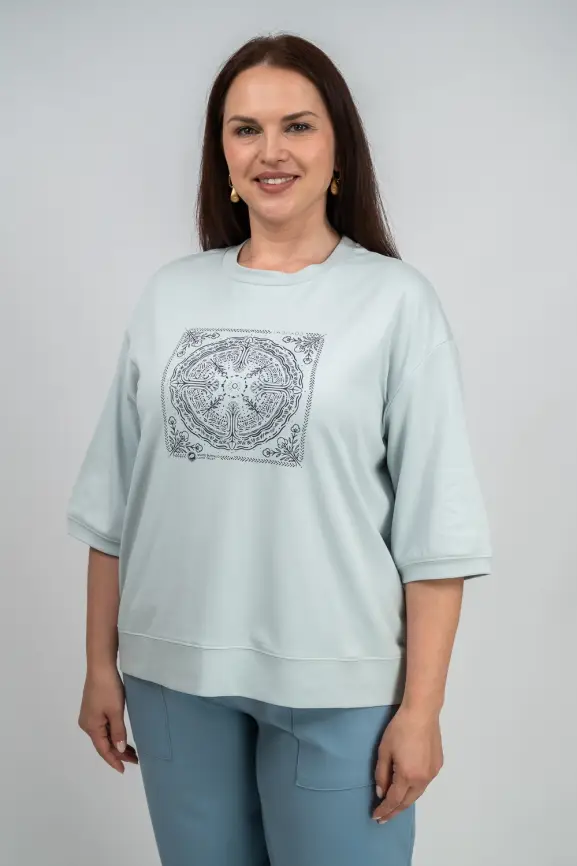 Лонгслив с принтом 95048 Размер 54-58 фото 56