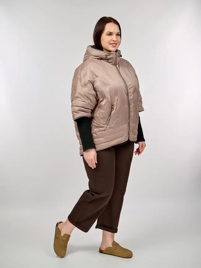 Куртка с трикотажным рукавом 6560 Размер 48-54 фото 54