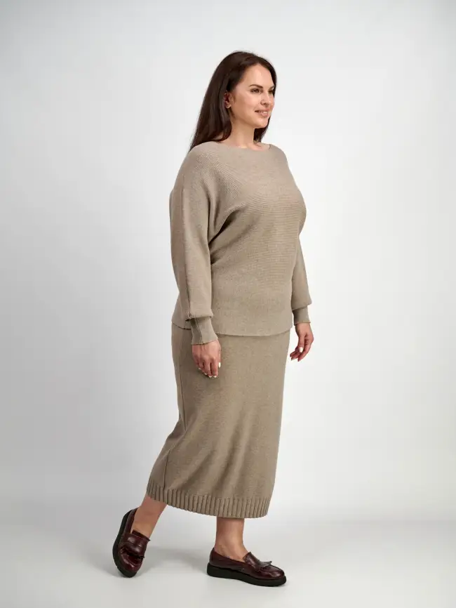 Джемпер в рубчик ЭТТО ПЛЮС 717 Размер 48-58 фото 27