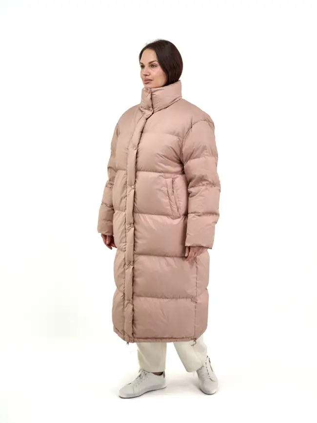 Пуховое пальто 9066 Размер 54-58 фото 52