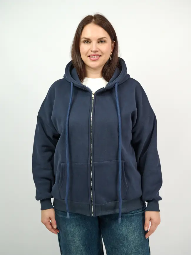 Худи зип утепленное оверсайз 506 Размер 50-58 фото 93