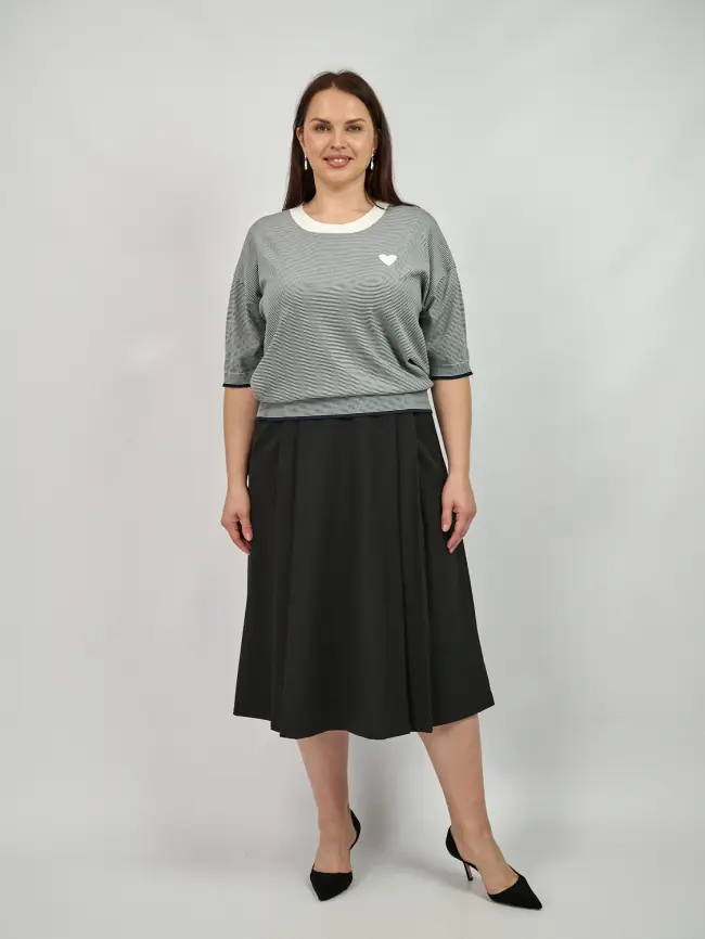 Джемпер облегченный ЭттоПлюс 25415 размер 48-54 фото 12