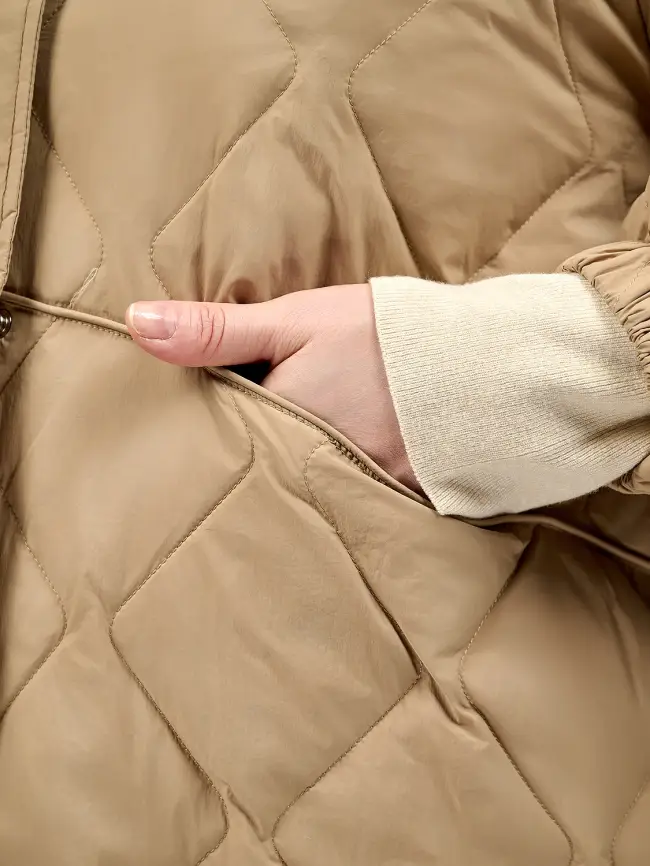 Стеганая куртка с капюшоном 8815 Размер 48-54 фото 57