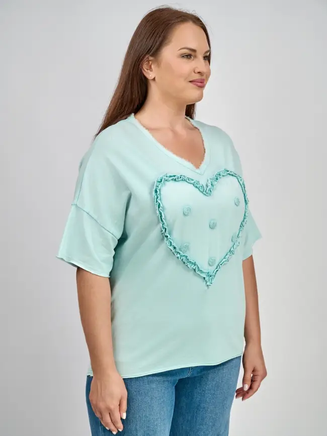 Футболка Сердце 6001 Италия Размер 50-58 фото 21