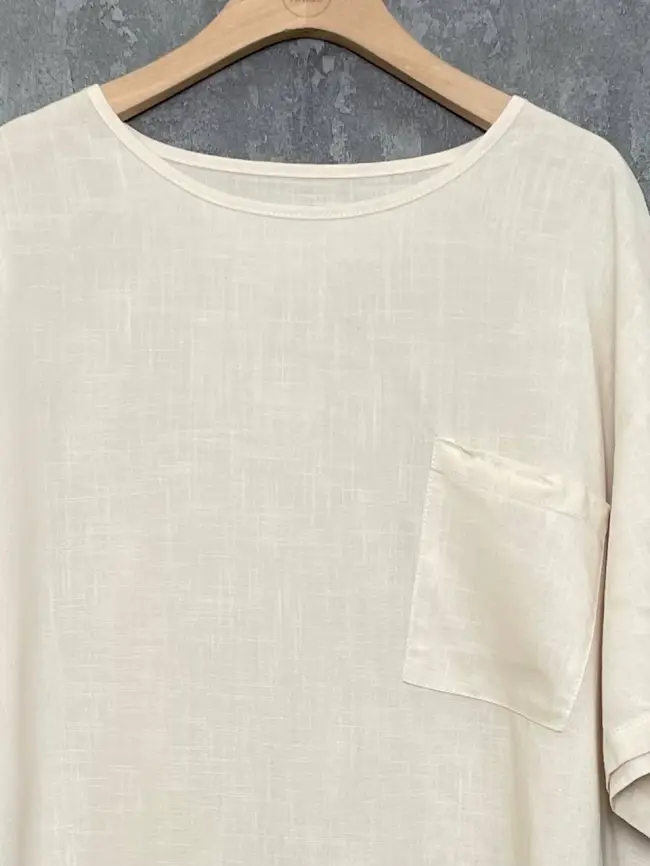 Футболка лен карман 24080 Размер 50-56 фото 40