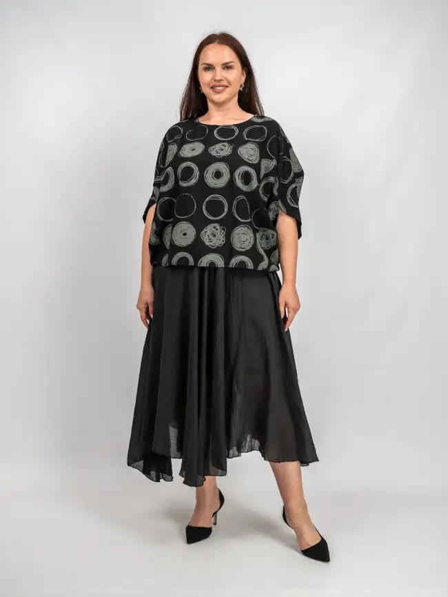 Блуза оверсайз ЭттоПлюс 31599 Размер 48-58 фото 9