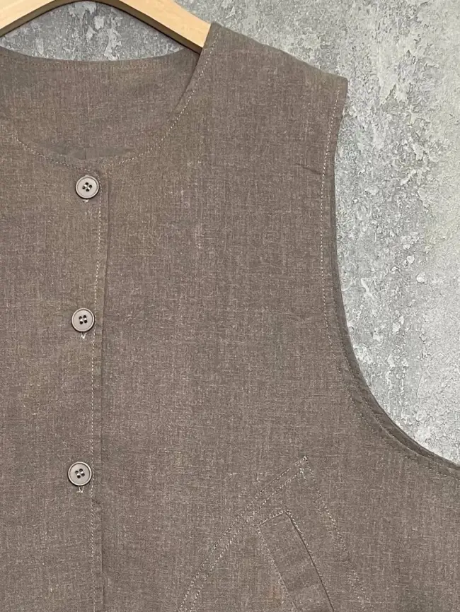 Жилет лен на подкладке 24625 Размер 50-58 фото 21