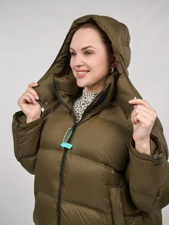 Пуховик зимний 9906 удлиненный Размер 50-60 фото 18
