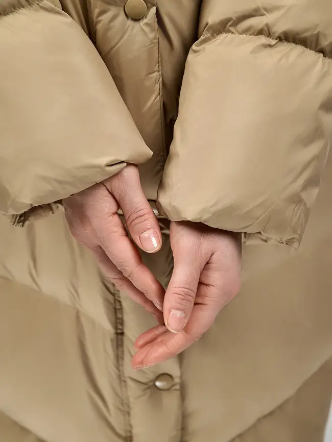 Пуховое пальто 9066 Размер 54-58 фото 30