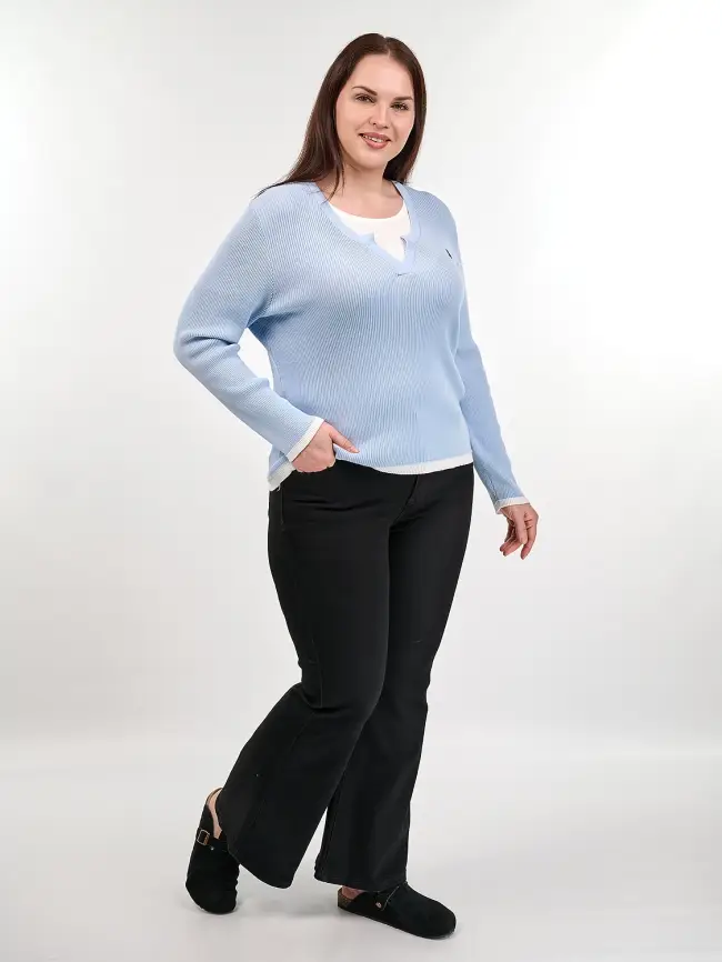 Джинсы клеш Бэст 36025 Размер 50-54 фото 20