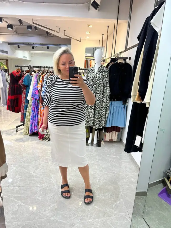 Футболка полоска ЭттоПлюс 33415 Размеры 50-58 фото 4