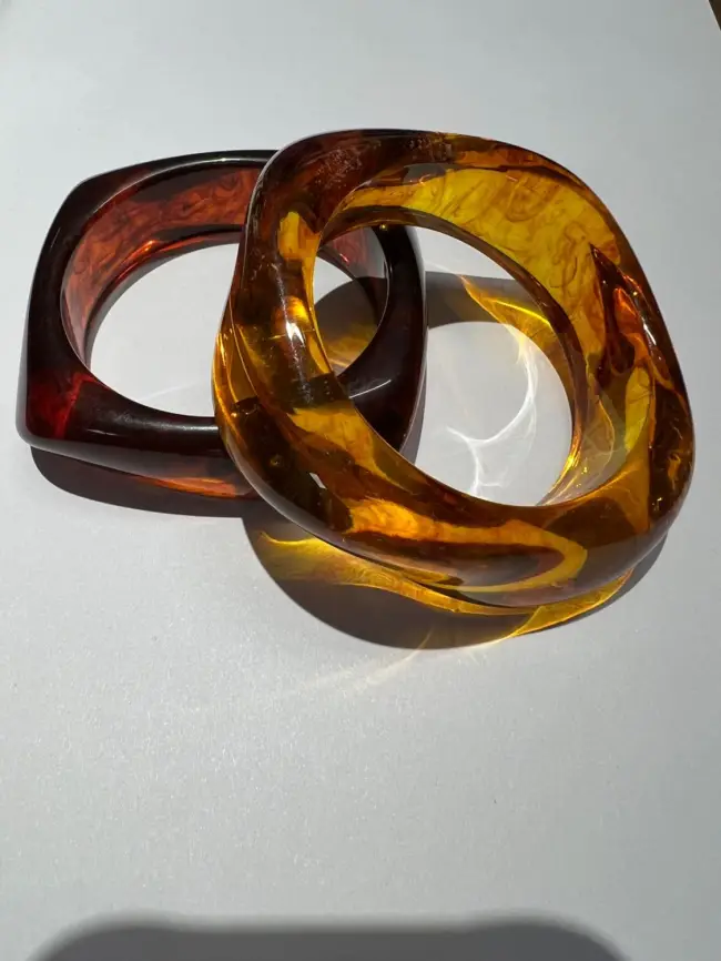 Браслет средний янтарь 1290 Браслет на узкую руку фото 2