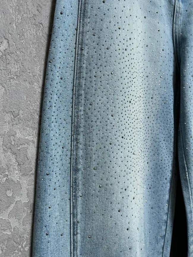 Джинсы в стразах 6788 Размеры 52-58 фото 32