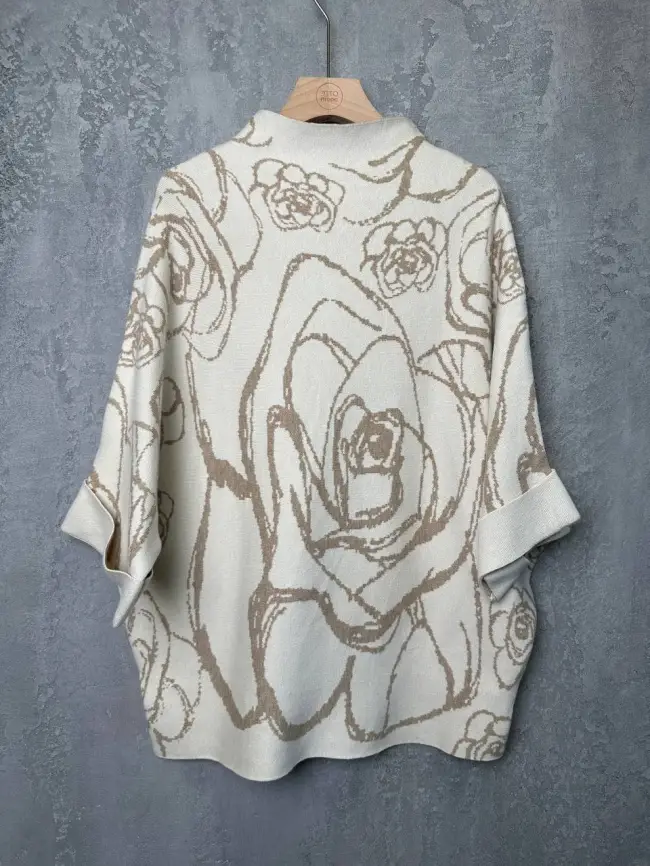 Джемпер "Цветочный принт" 0922 Размер 46-54 фото 24