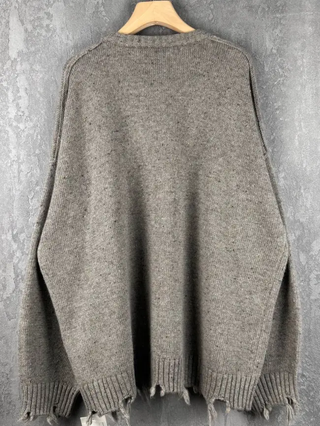 Джемпер рваный оверсайз 58196 Размер 48-58 фото 16