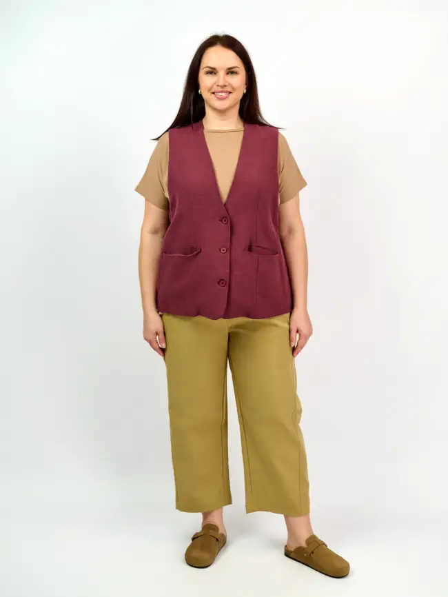 Удлиненный жилет 25018 Размер 50-58 фото 49