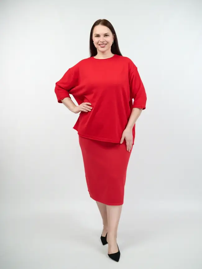 Юбка-карандаш ЭттоПлюс 272-1 Размер 54-58 фото 52