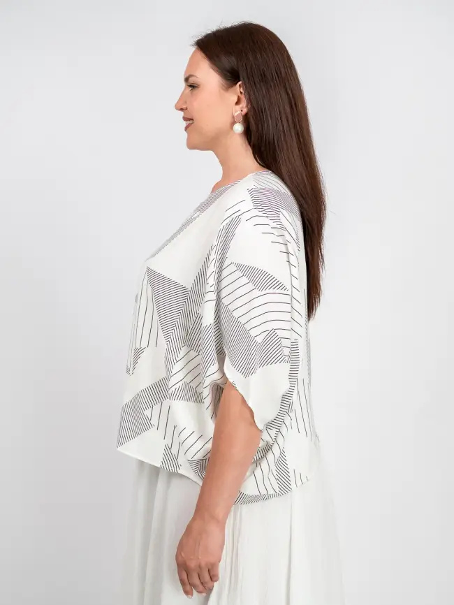 Блуза оверсайз ЭттоПлюс 31599 Размер 48-58 фото 7