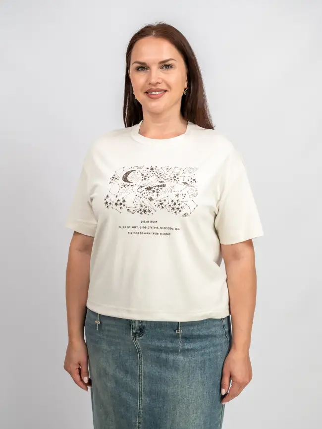 Футболка с принтом 95143 Размер 50-54 фото 25