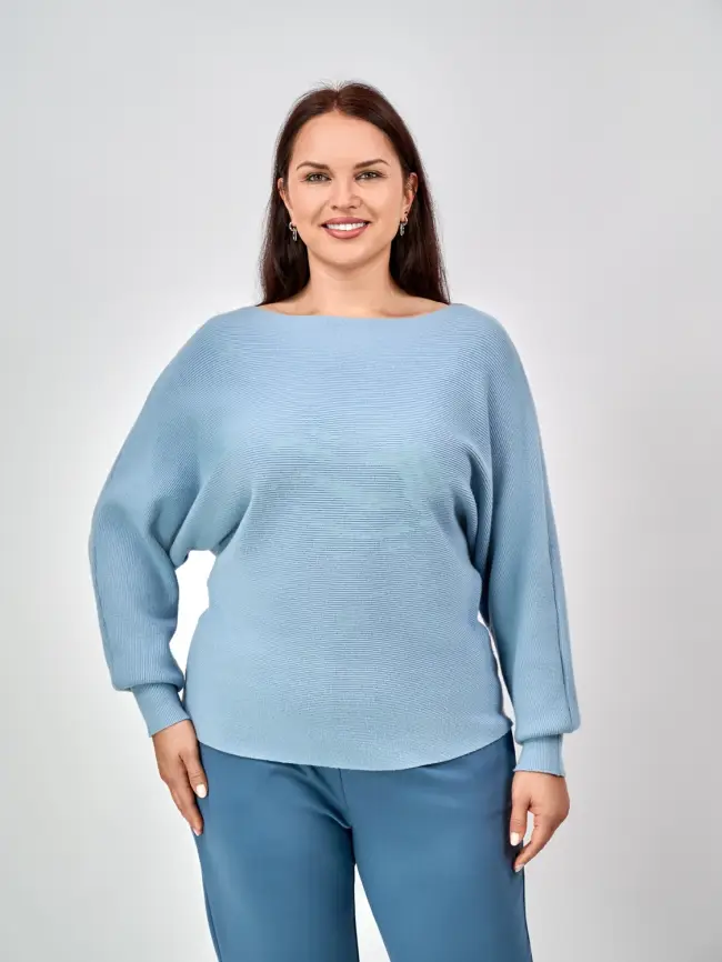 Джемпер в рубчик ЭТТО ПЛЮС 717 Размер 48-58 фото 31