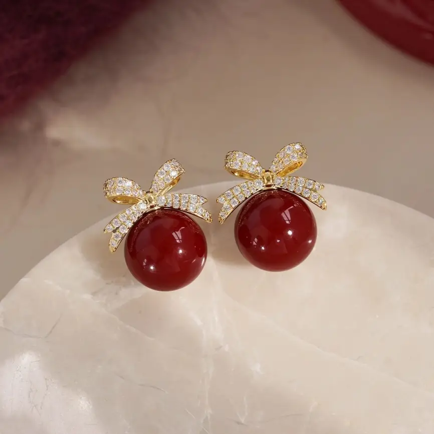 Серьги Бантики Б0060 фото 1