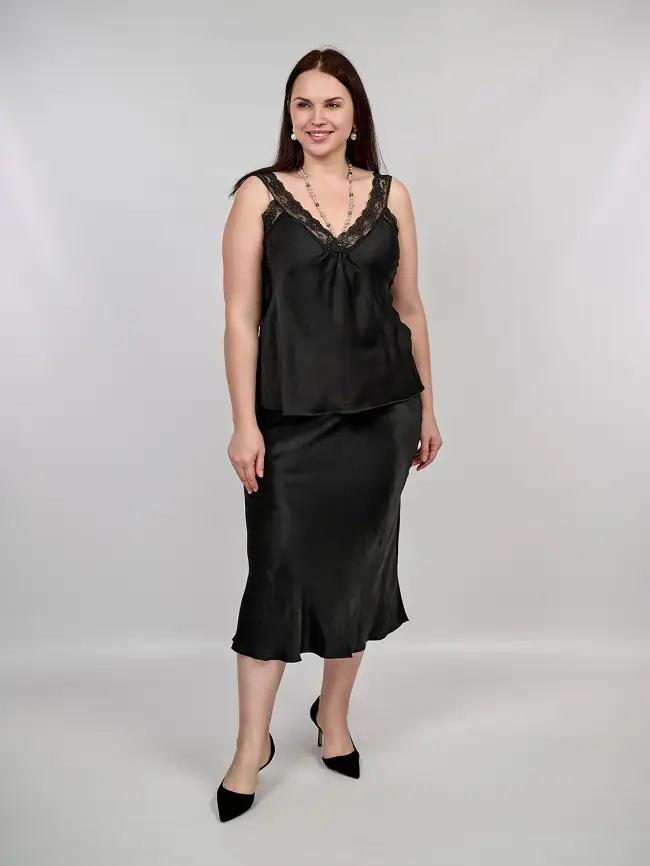 Юбка атлас 9298-1 Размер 48-56 фото 13