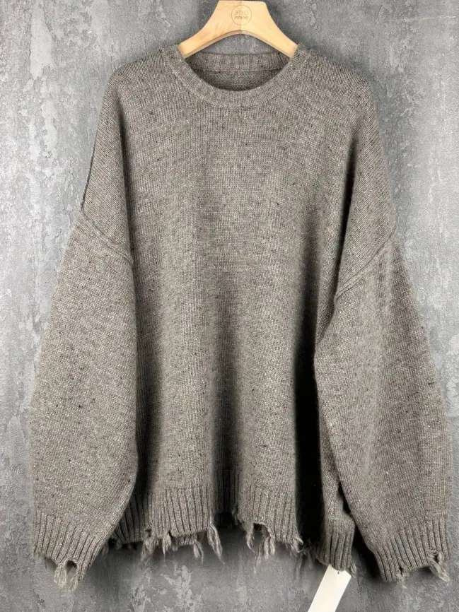 Джемпер рваный оверсайз 58196 Размер 48-58 фото 13