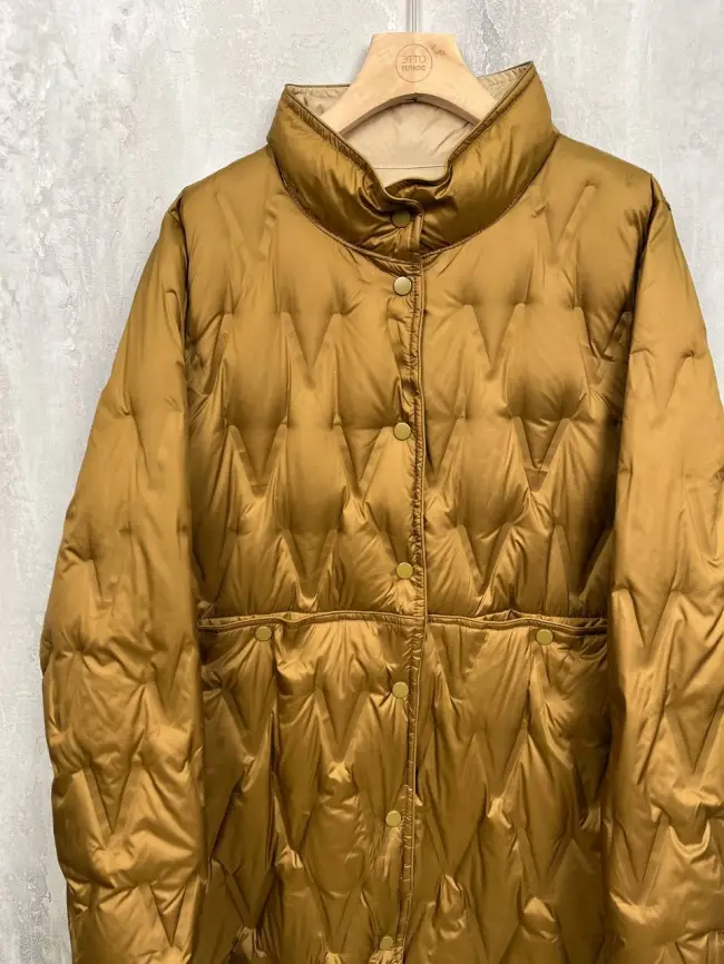 Удлинённая пуховая куртка 90312 Размеры 46-52 фото 20