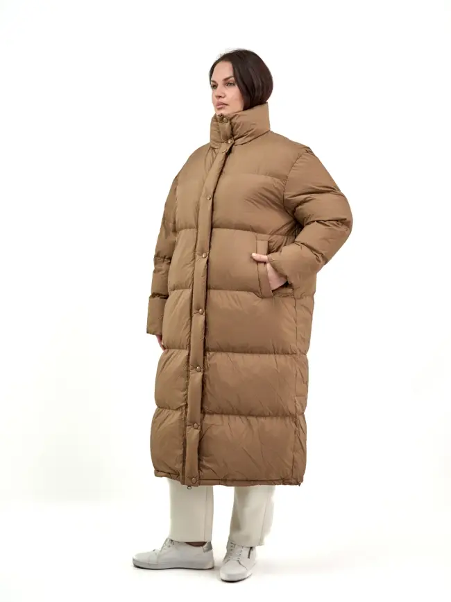 Пуховое пальто 9066 Размер 54-58 фото 39
