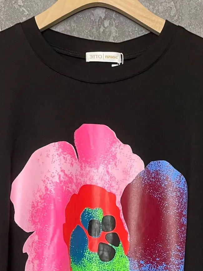 Лонгслив Цветы 25001 ЭттоПлюс Размер 50-58 фото 30