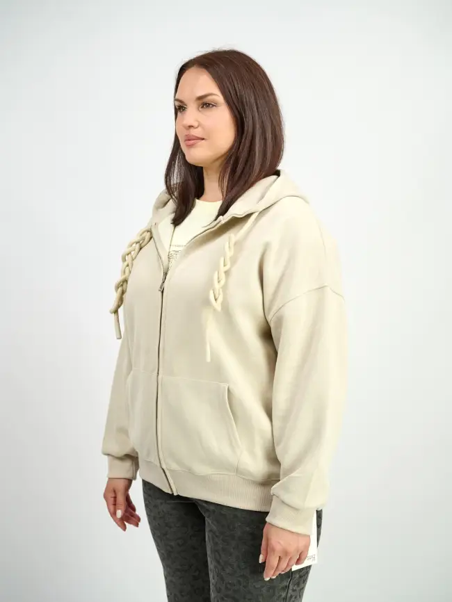 Худи зип утепленное оверсайз 506 Размер 50-58 фото 7