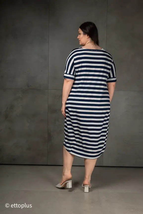 Платье в полоску ЭттоПлюс 0032 размеры 52- 56 фото 23