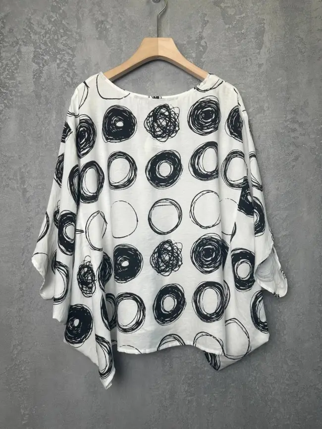 Блуза оверсайз ЭттоПлюс 31599 Размер 48-58 фото 16